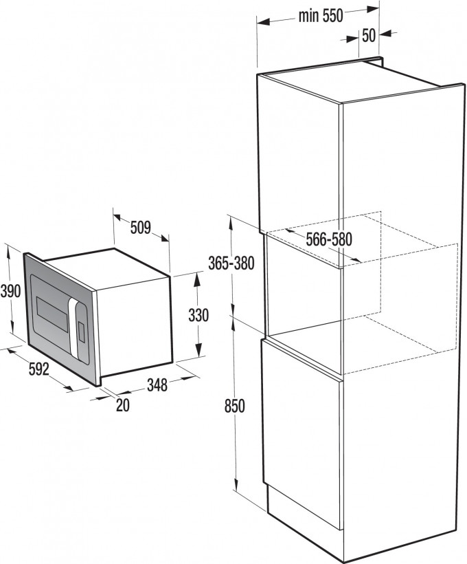 Микроволновка с грилем Gorenje BM235ORAW  Фото №0